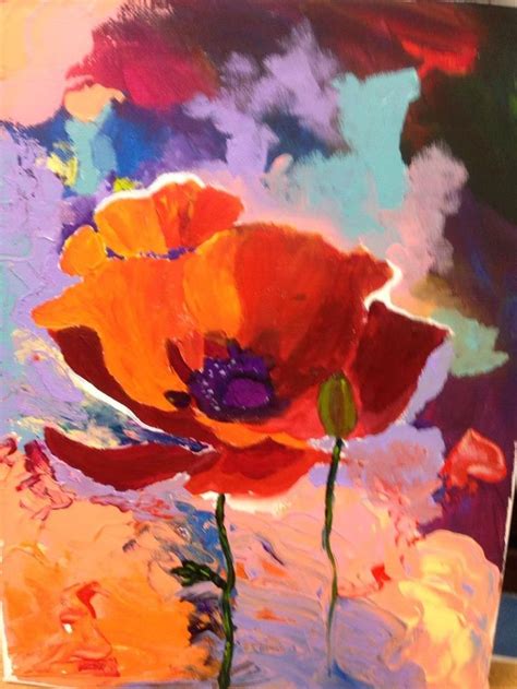 Abstract Poppy Paintings Abstract Poppy With Bold Colours Of Red