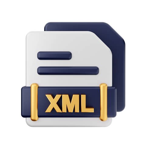 3d File Xml Format Icon 22050091 Png