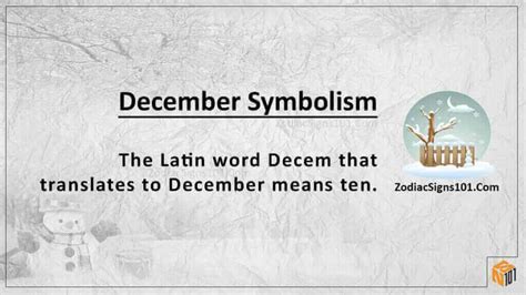 December Symbols The Last Month Of The Year Zodiacsigns101