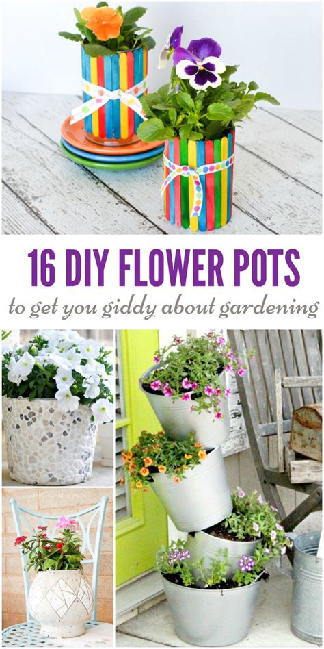 16 Diy Flower Pots To Get You Giddy About Gardening