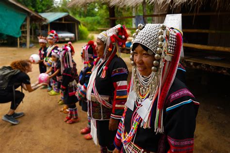we were the first western group to meet an akha hill tribe village