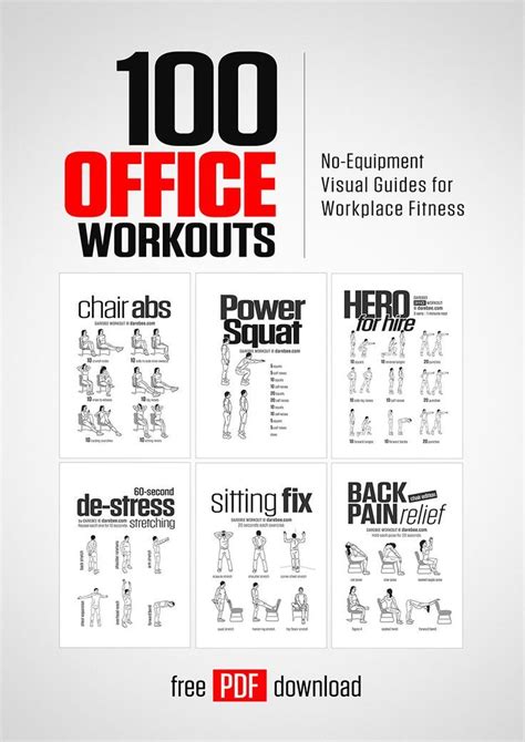 100 Office Workouts By Darebee Darebee Office Fitness Office