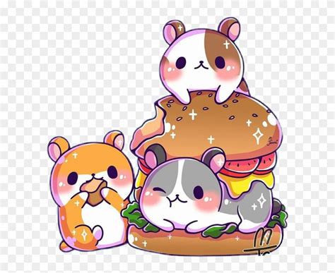 Kawaii Cute Hamburger Kawaiifood Hamster Hamsters Hamst Chibi Free