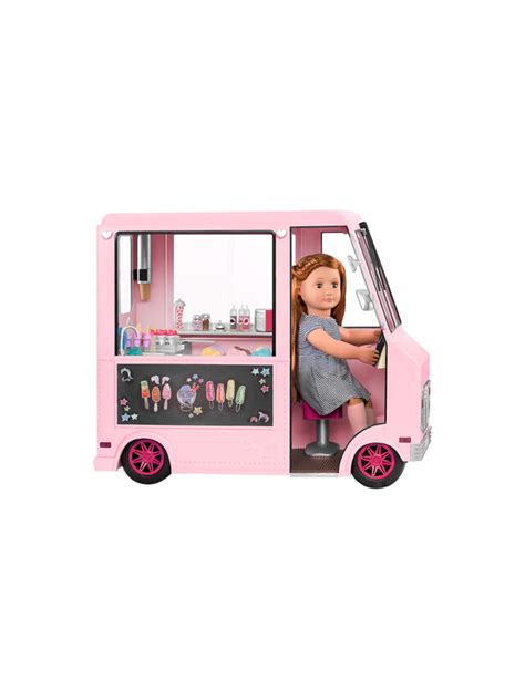 Our Generation Sweet Stop Ice Cream Truck Pink Action Figures And Dolls Fenwick