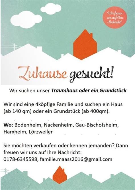 Abgegeben werden, da sie ein eingespieltes team sind. Junge Familie sucht neues Zuhause in der VG Bodenheim ...