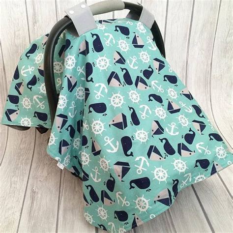 The jayden's red and white aztec design—perfect for a boy or girl—adds a punch of color and style to your baby's car seat. Nautical Car Seat Canopy / Baby Boy Car Seat Cover by ...