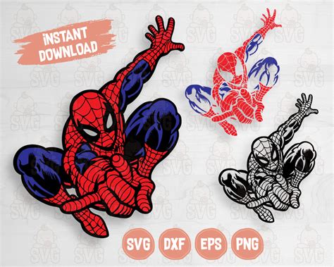 Spider-Man SVG Cut Files for Cricut and Silhouette Digital Drawing
