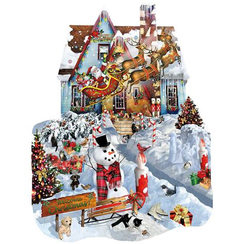 Christmas At Our House 1000 Piece Shaped Jigsaw Puzzle Spilsbury