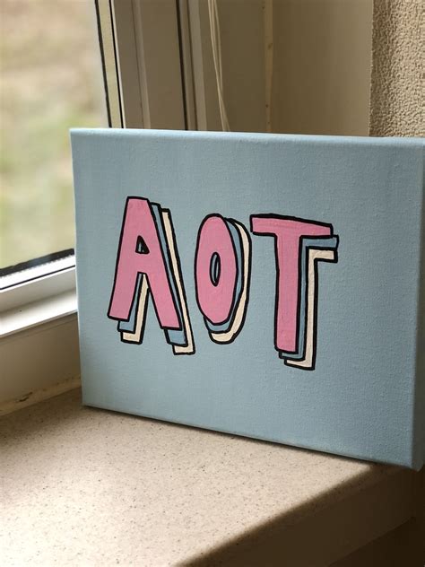 Kappa Delta Aot Sorority Canvas Blue And Pink Big Little Etsy