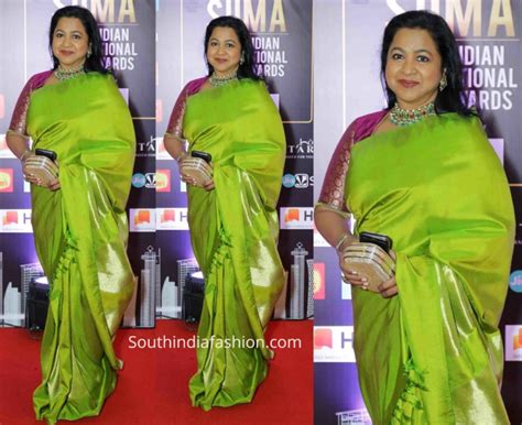 Radhika Sarathkumar In A Traditional Saree At Siima Awards 2019