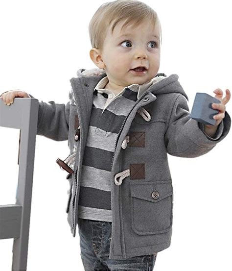 Fairy Wings Baby Boys Toddlers Hooded Duffle Jacket Toggle