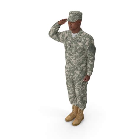 Us Army Soldier Camouflage Saluting Pose Png Images And Psds For Download