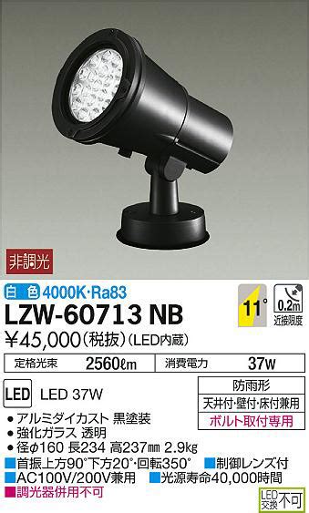 DAIKO 大光電機 アウトドアスポットライト LZW 60713NB 商品紹介 照明器具の通信販売インテリア照明の通販ライトスタイル