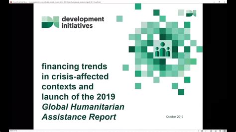 Financing Trends In Crisis Affected Contexts And Launch Of 2019 Global