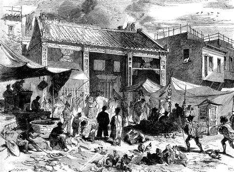 19th Century Chinese Market Place Photograph By Collection Abecasis