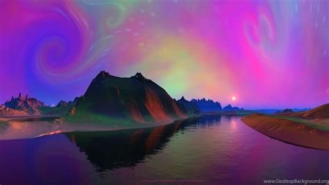 Psychedelic Landscape Wallpapers Top Free Psychedelic Landscape Backgrounds Wallpaperaccess