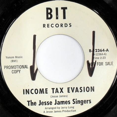 Rare Soul 45 Jesse James Singers Income Tax Evasion
