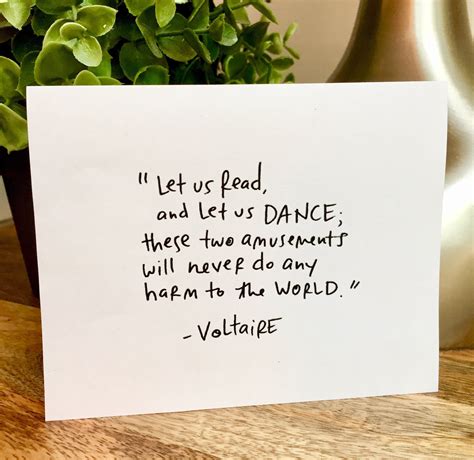 Set Of 10 Cards Voltaire Quote Simple Thank You Card Handlettered