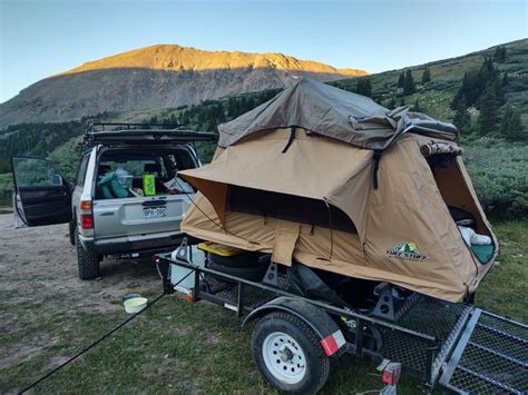 Diy Utility Trailer Roof Top Tent Rack In 2021 Top Tents Utility