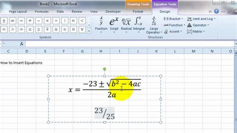 Incidentally, the apostrophe (') tells excel that whatever follows is text (as opposed to a numeral or formula) and will override the unwanted swapping effect. VideoExcel - How to insert Equations in Excel 2010 - YouTube
