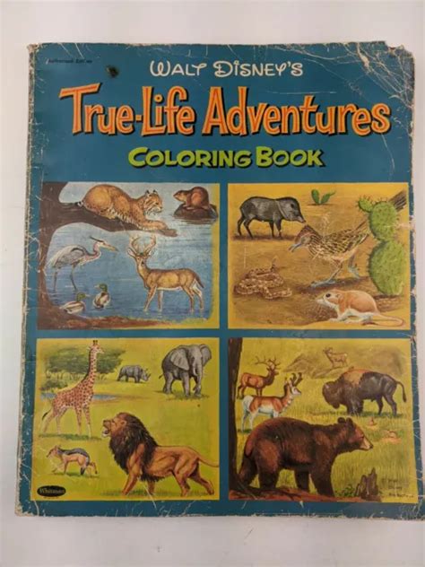 Rare Vintage 1961 Walt Disneys True Life Adventures Coloring Book