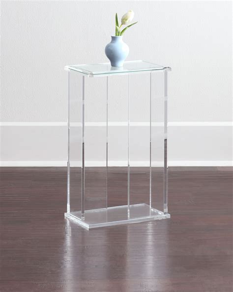 Interlude Home Chase Acrylic End Table Neiman Marcus