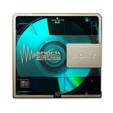 Sony Minidisc Shock Green 80 Minutes Retro Style Media