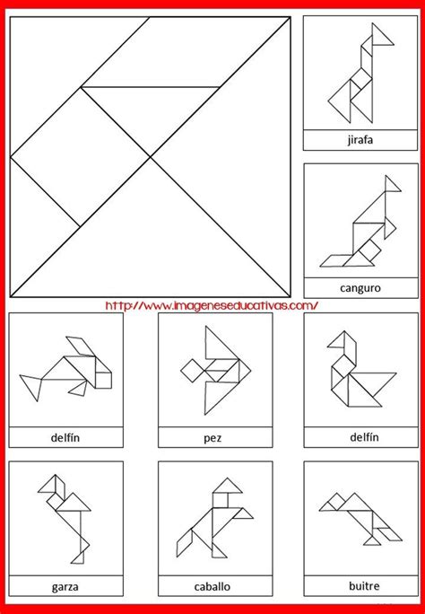 Tangram Figuras Para Imprimir 2 Figuras Geometricas Para Niños