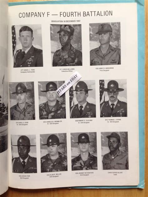 1982 Us Army Basic School Yearbook Co F 4th Bn 2nd Bde Fort