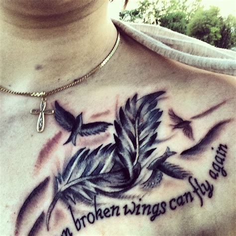even broken wings can fly again tattoo feather tattoo tattoos broken wings