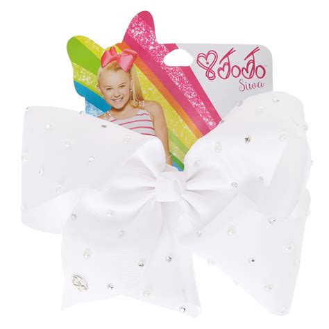 Jojo Siwa™ Large White Pearl Signature Hair Bow Claires Us
