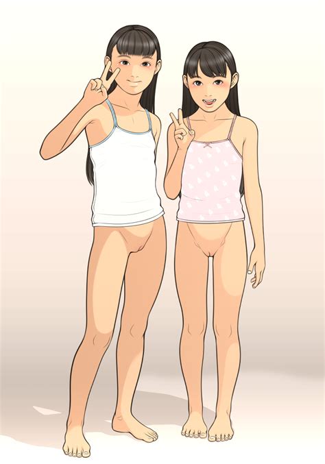 Shinchou Ni Kansuru Kousatsu Highres Girls Barefoot Black Hair Blush Bottomless Cleft Of