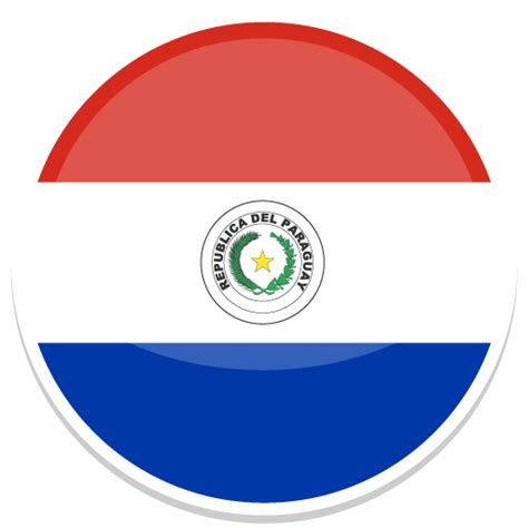 Icono Paraguay Bandera Banderas En Round World Flags Icons