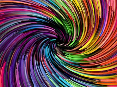 Color Spin Series Rainbow Swirl Background On The Subject Of Color And