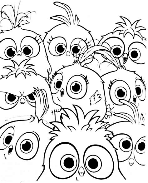 Angry Birds Hatchlings Bunch Coloring Page By Angrybirdstiff On Deviantart