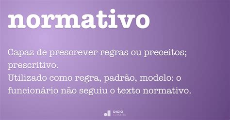 Normativo Dicio Dicionário Online De Português
