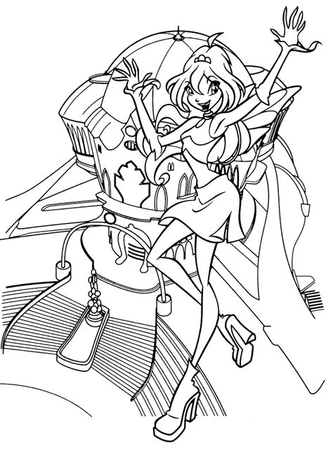 Winx Bloom coloring pages to download and print for free
