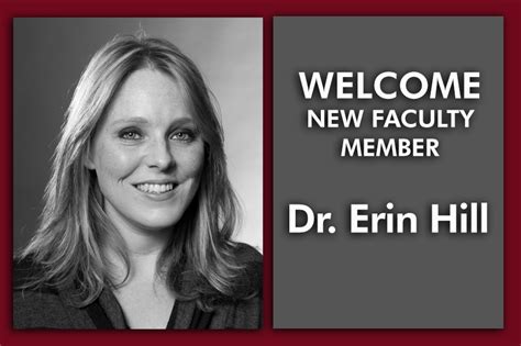 Welcome New Faculty Dr Erin Hill Communication Department