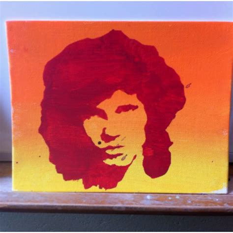 Jim Morrison Stencil Acrylic Painting On Canvas Jim Morrison Acrylic