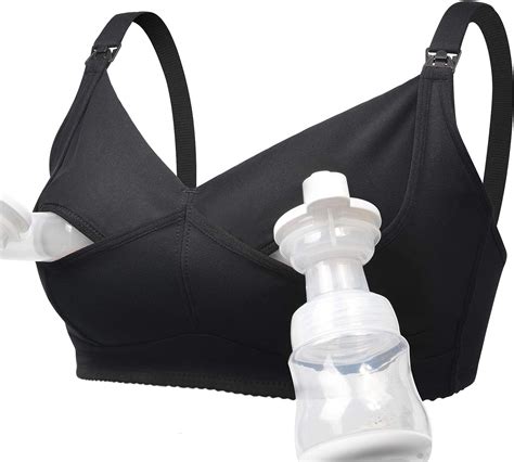 Amazon Com Momcozy Hands Free Pumping Bra Deep V Nursing And Pumping Bra Patented All In One
