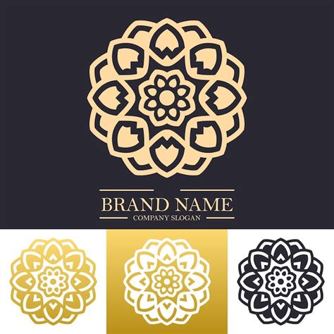 Premium Vector Luxury Mandala Logo Design Template With Golden Color