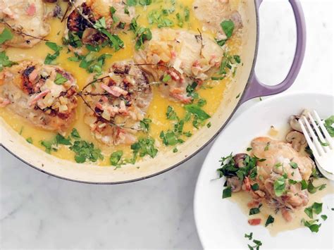 My lighter Coq Au Vin Blanc Leeks and High Heels