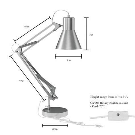 Architect Desk Lamp Led Task Light With Adjustable Swing Arm For Home