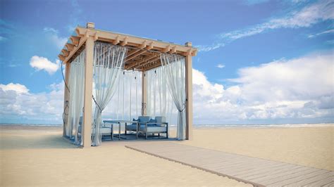 Beach Pergola Finished Projects Blender Artists Community