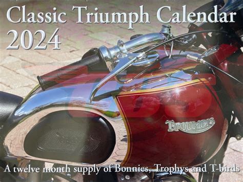 2024 Classic Triumph Motorcycle Calendar