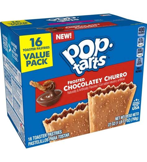 pop tarts breakfast toaster pastries frosted chocolatey churro value pack 27 oz 16 ct