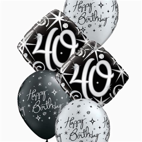 Make birthday occasions extra special with our fresh flowers! 40th Birthday Flowers and Balloons Elegant 40th Birthday ...