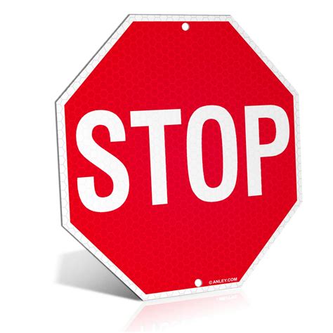 Buy Anley Stop Sign 12 X 12 In Diamond Grade Reflective At Nights