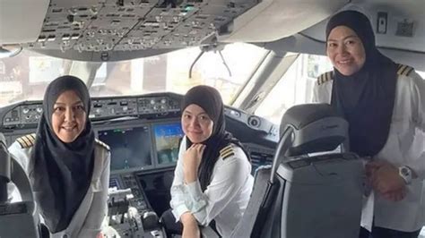 Pertama 3 Pilot Wanita Dari Brunei Tetap Pergi Ke Arab Saudi Lifestyle