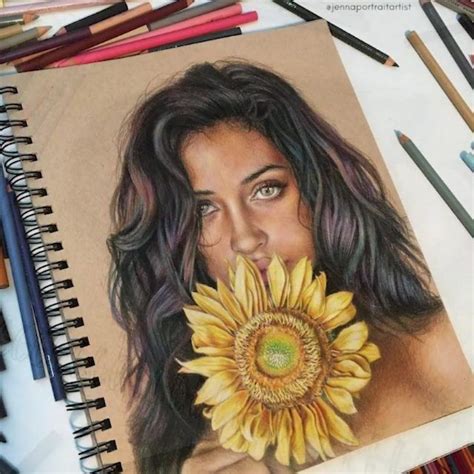 beautiful colored pencil art by jennaportraitartist on strathmore toned tan sketch paper